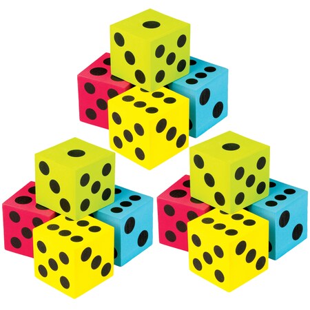 Teacher Created Resources Foam Colorful Jumbo Dice Set, PK3 TCR20810
